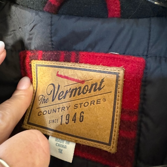 The Vermont Country Store buffalo plaid Wool Coat - Picture 6 of 7